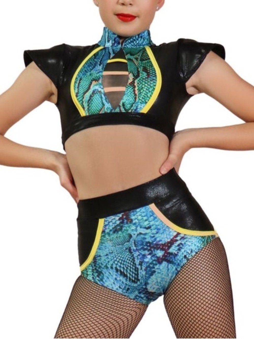 Stardom Snake Skin Two Piece Jazz Dance Costume